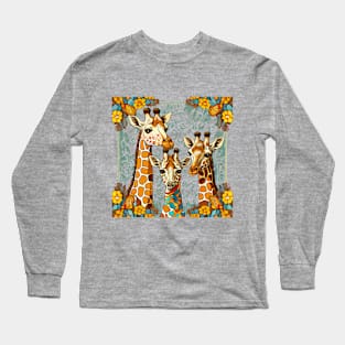 giraffe family Long Sleeve T-Shirt